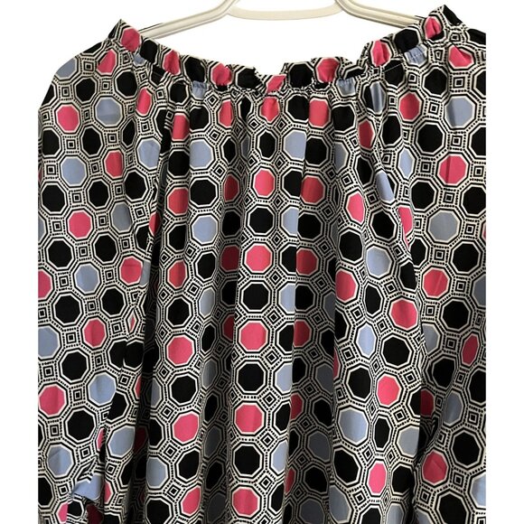 Ruby RD Woman 3XL XXXL Polka Dot Ruffled Sleeve & Collar Top Pink Blue Black NWT - Picture 11 of 12
